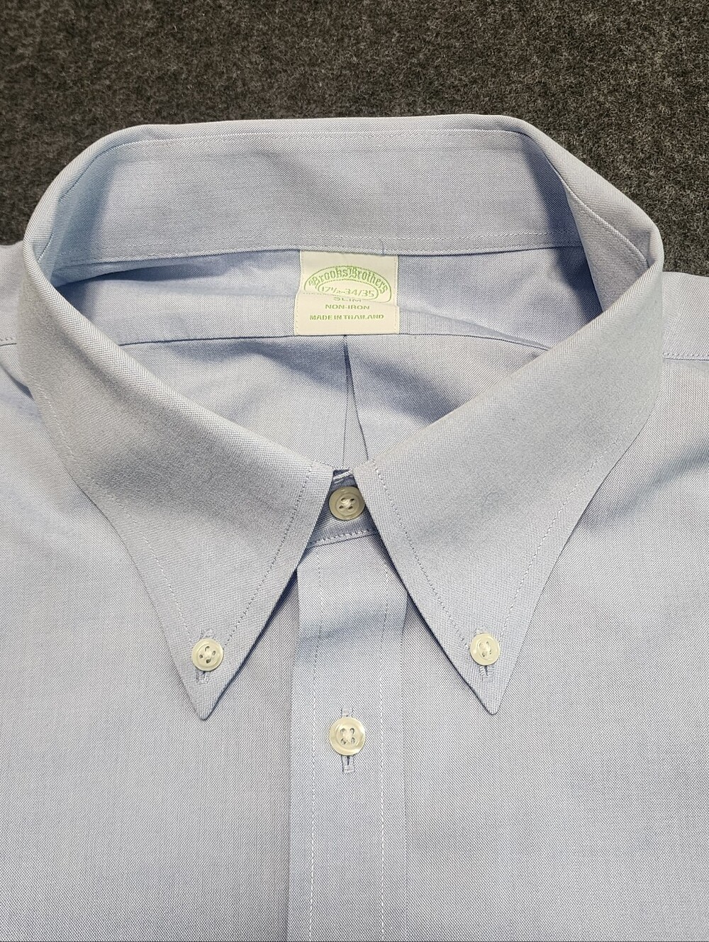 Brooks Brothers Pale Blue Button-Down  Slim Fit Dress Shirt - Picture 4 of 12
